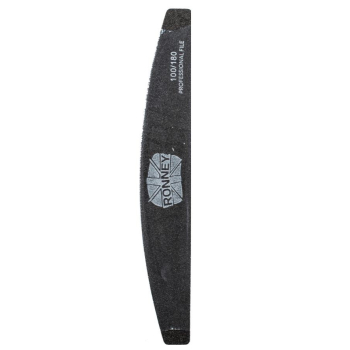 RONNEY Professional PREMIUM Nailfile -PILNIK 100/180 CZARNY PÓŁKSIĘŻYC   